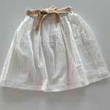 Bordalo Embroidered Midi Skirt | Ecru Ochre