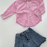 Paraph Mini Denim Skirt | Blue Bleach