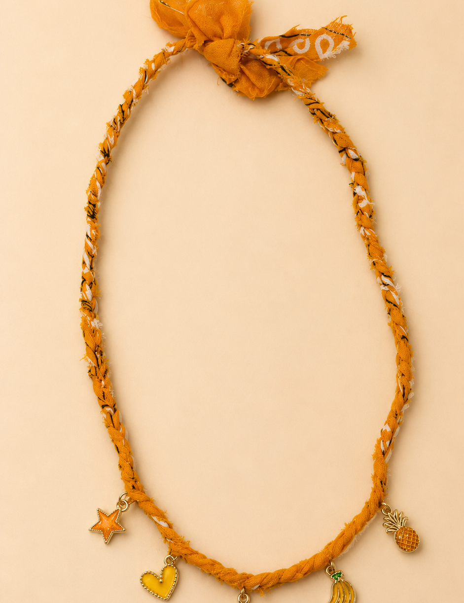 Bandana Necklace with Charms