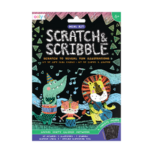 Load image into Gallery viewer, Mini Scratch &amp; Scribble Art Kit - Safari Party
