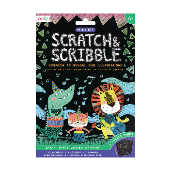 Mini Scratch & Scribble Art Kit - Safari Party