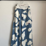 Denim Wide Painter Pants