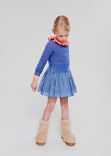 Load image into Gallery viewer, Vicky waffle Sweater Sprint Axiot Bleu Skirt
