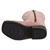 Ruffle Mini Boots | Soft Pink