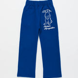 Rabbit Embroidery Sweat Set - Blue