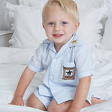 Cowboy Pj's Shorts | Pale Blue