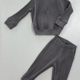 Pleatski Half Zip Grey