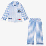 Check Racing Car PJ | Blue/White