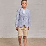 Beige Twill Bermuda Shorts