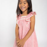 Red Flamed Ruffle Dress