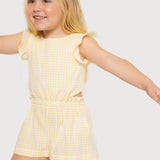 Yellow Gingham Jumpsuit