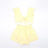 Yellow Gingham Jumpsuit