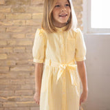 Yellow Gingham Shirt dress