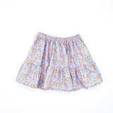 White Embroidered Batiste Blouse & Pink Flower Skirt