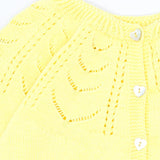 Yellow Knitted Jacket-Sweater