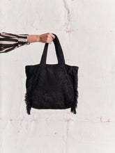 Load image into Gallery viewer, Black | Mini Terry Tote Beach Bag

