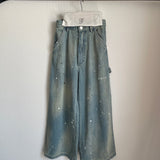 Denim Wide Painter Pants