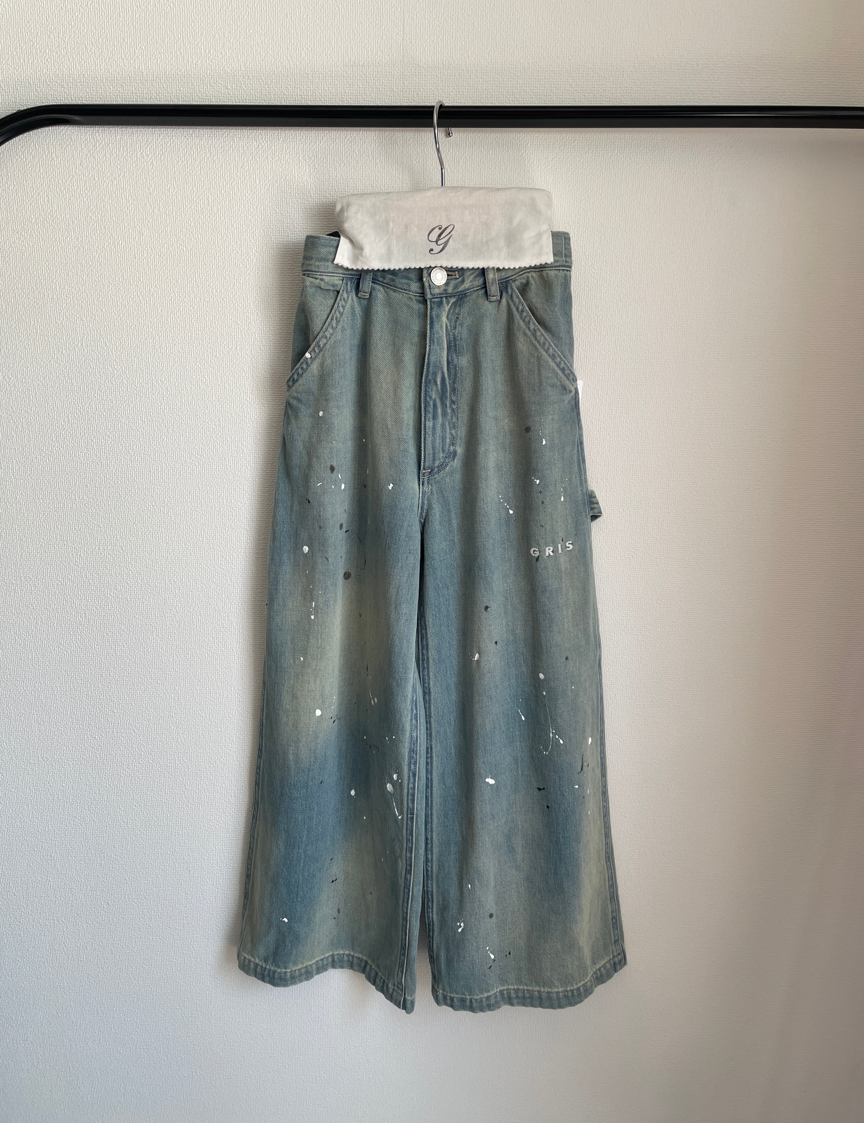 Denim Wide Painter Pants