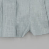 Green Linen Shorts | Green