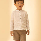 Taupe Twill Shorts | Brown