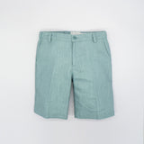 Water Colored Linen Shorts | Aqua