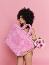Load image into Gallery viewer, Surf n&#39; Turf Bubblegum | Oversized Beach Bag
