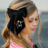 Aurora Black Velvet Hair Bow