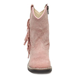 Ruffle Mini Boots | Soft Pink