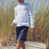 Emile Stripe Shirt & Short Set | Blue