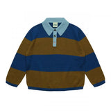 Striped Polo | Deep Indigo/Moss