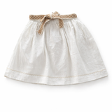 Bordalo Embroidered Midi Skirt | Ecru Ochre