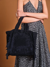 Load image into Gallery viewer, Black | Mini Terry Tote Beach Bag

