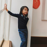 Pointelle Polo | Dark Navy