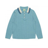Pointelle Polo | Light Teal