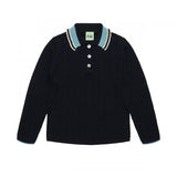 Pointelle Polo | Dark Navy