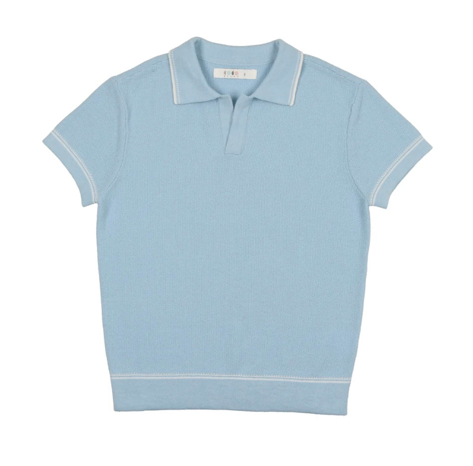 Light Blue Stitched Polo