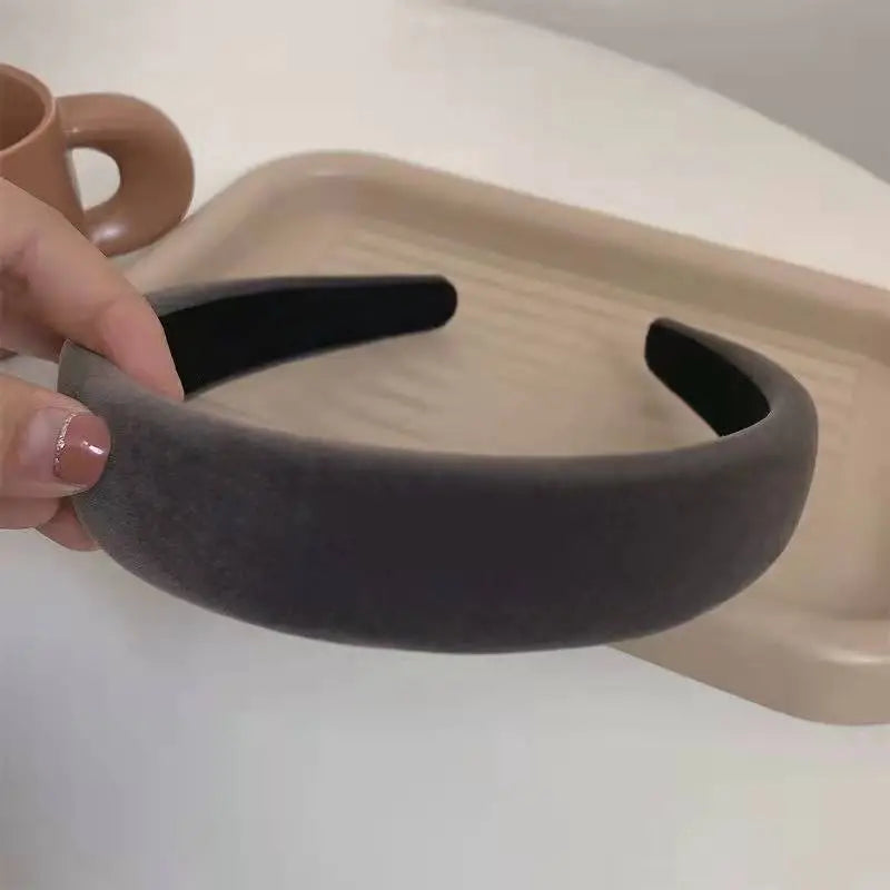 Velvet Sponge Wide-brimmed 3cm hairband