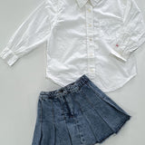 Paraph Mini Denim Skirt | Blue Bleach