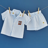 Cowboy Pj's Shorts | Pale Blue