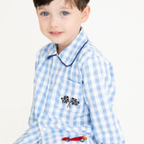 Check Racing Car PJ | Blue/White