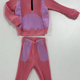 Pleatski Straight Pants Pink Mix