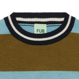 Striped Crew | Moss/Light Teal
