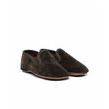 Pepe Olive Velvet Slip On Shoes