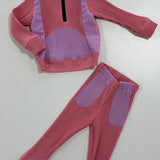 Pleatski Straight Pants Pink Mix