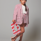 White/Red Shirt & Shorts Set