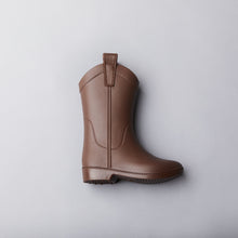 Load image into Gallery viewer, Kids Rustic Brown All Weather Rubber Cowboy Boots
