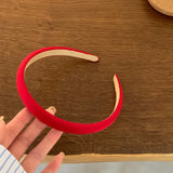 Red Thin Satin Hairband