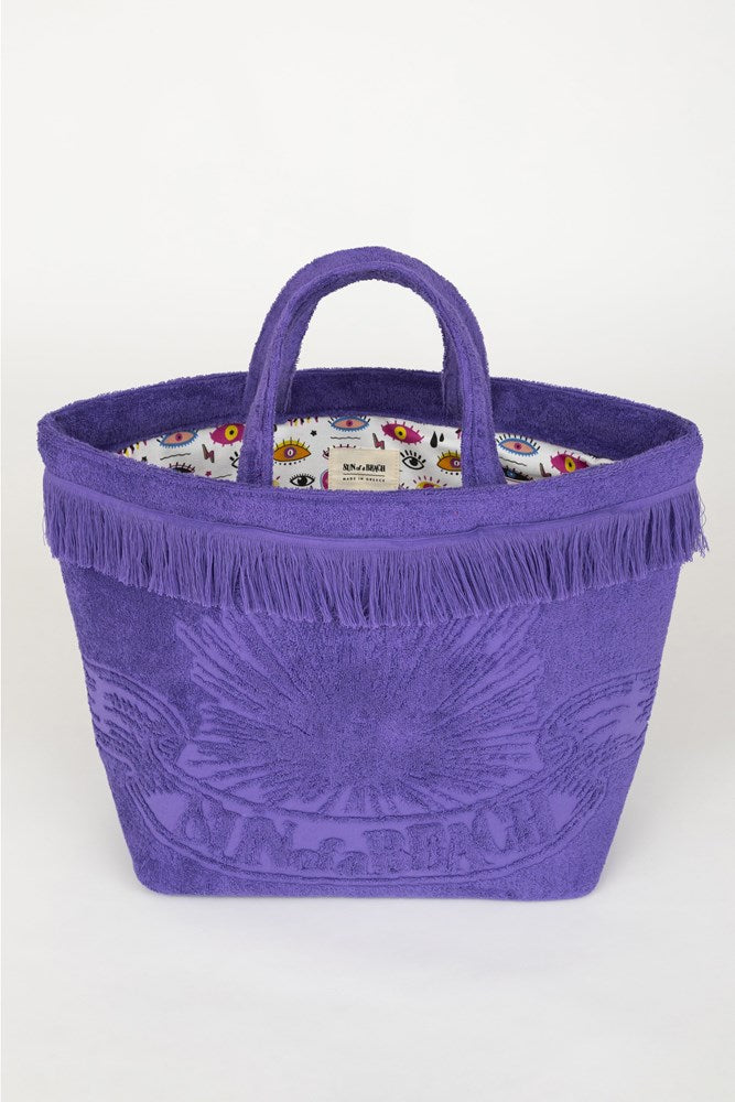 Starry Eyes Ultra Violet | Oversized Beach Bag