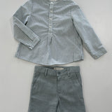 Blue Striped Shirt & Short Set | Blue