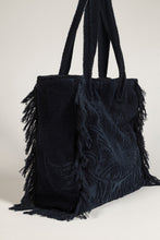 Load image into Gallery viewer, Black | Terry Tote Beach Bag

